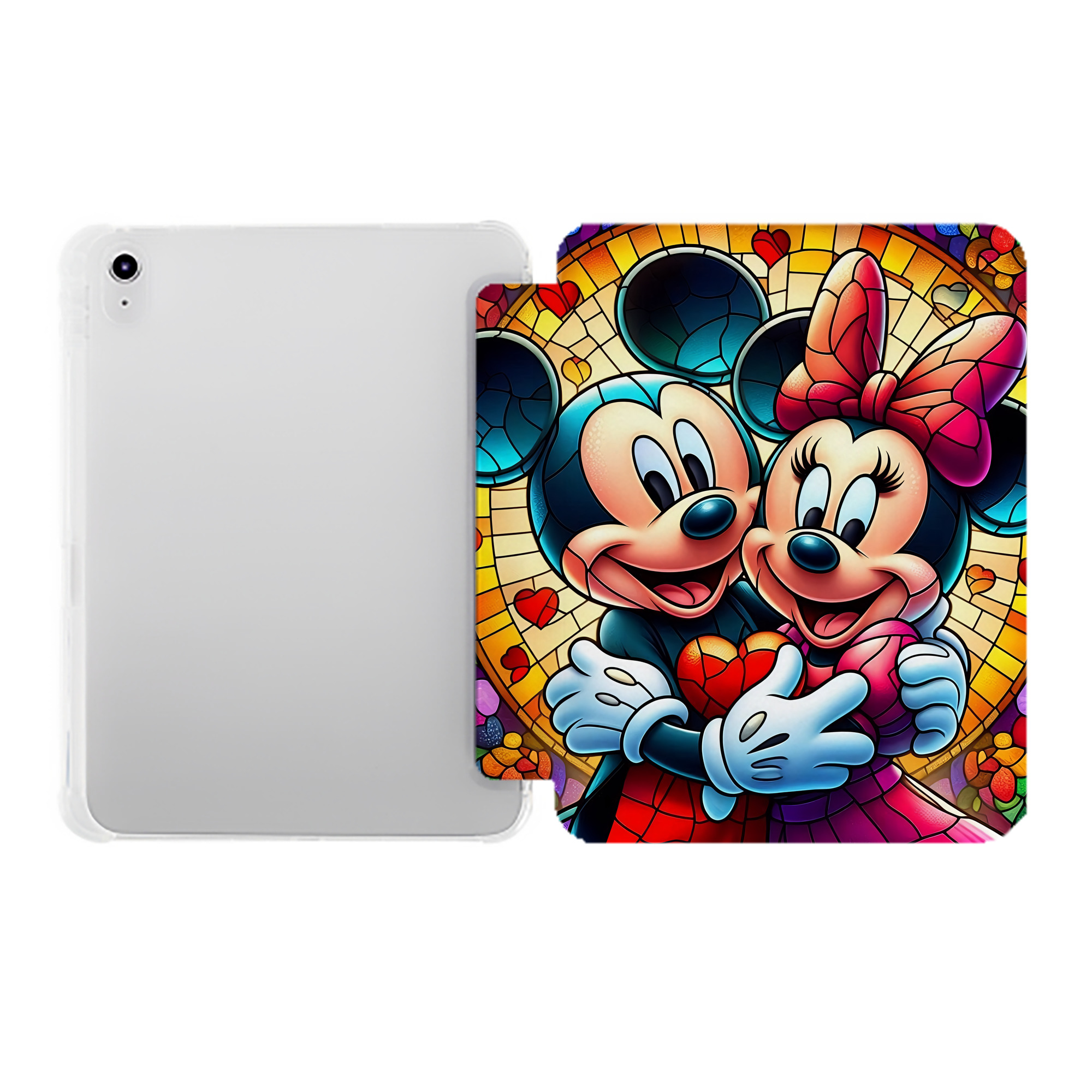 （画像用） ミッキーマウス Mickey Mouse IPad ケース ペン収納付き 三つ折りスタンド PUレザー×シリコン 対応機種9.5/10.5/10.9インチ